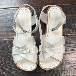Salt Water Sandals by Hoy Silver Metallic Girls' Strappy Sandals